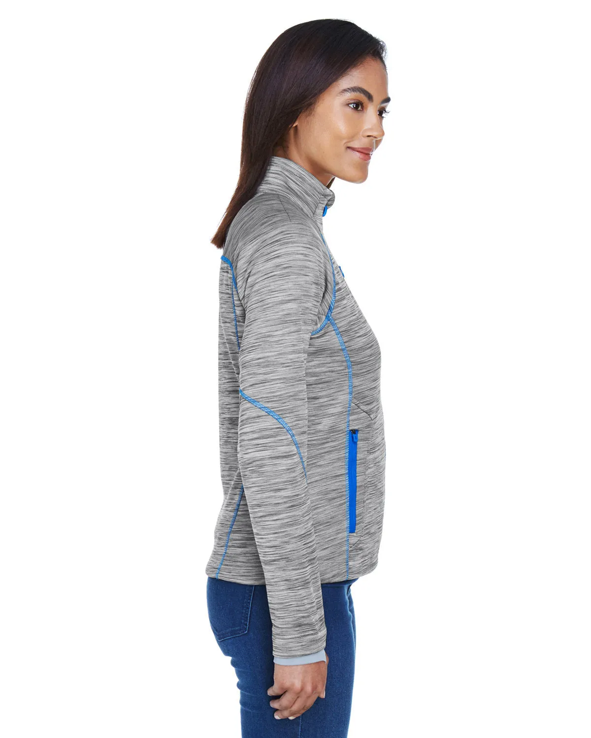 North End Ladies Flux Mlange Bonded Fleece Jacket