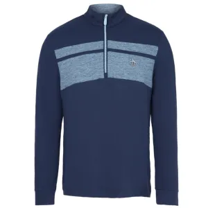 Original Penguin Lightweight 1/4 Zip Pullover - Black Iris