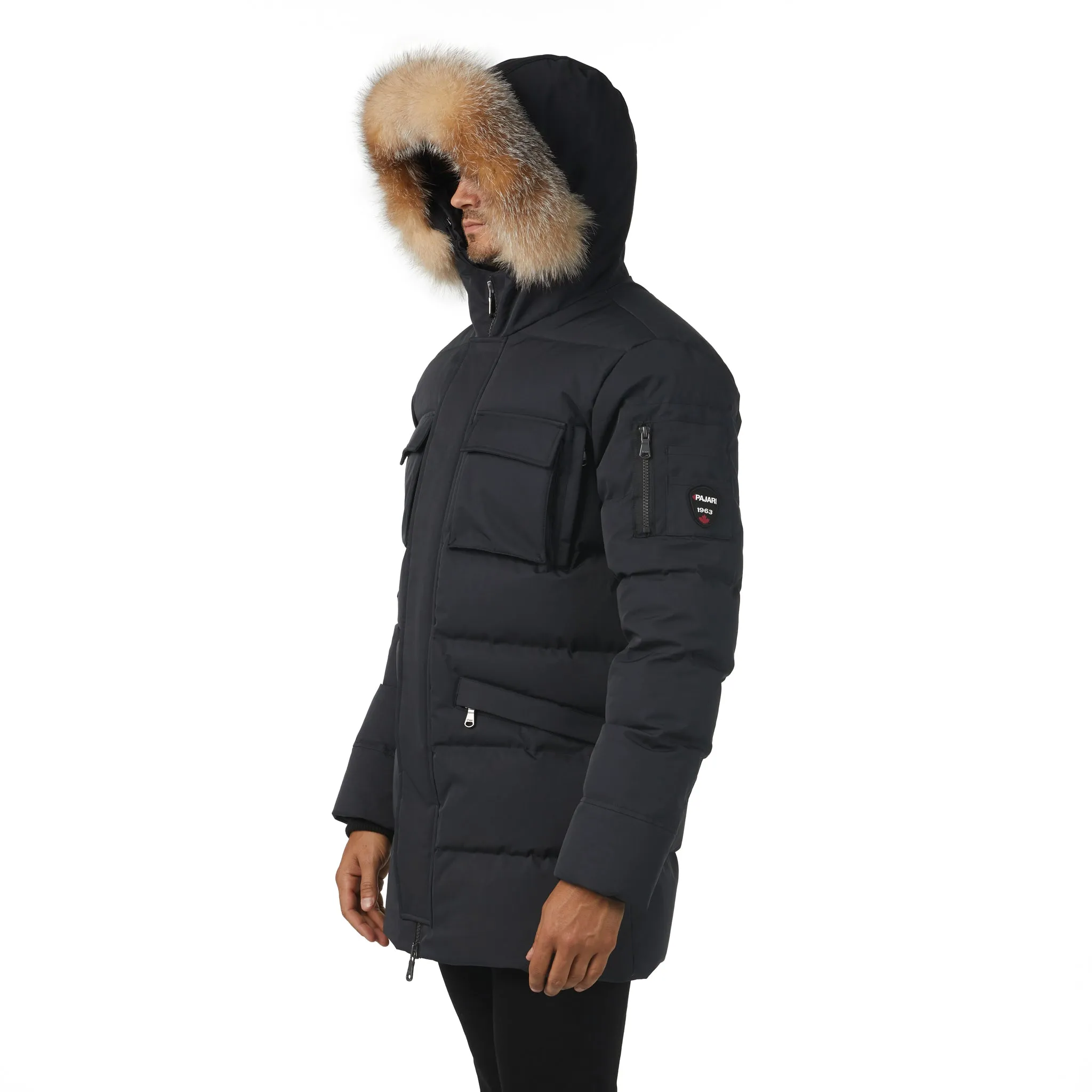 Pajar Men’s Hamilton Channel Quilted Fixed Hood Parka