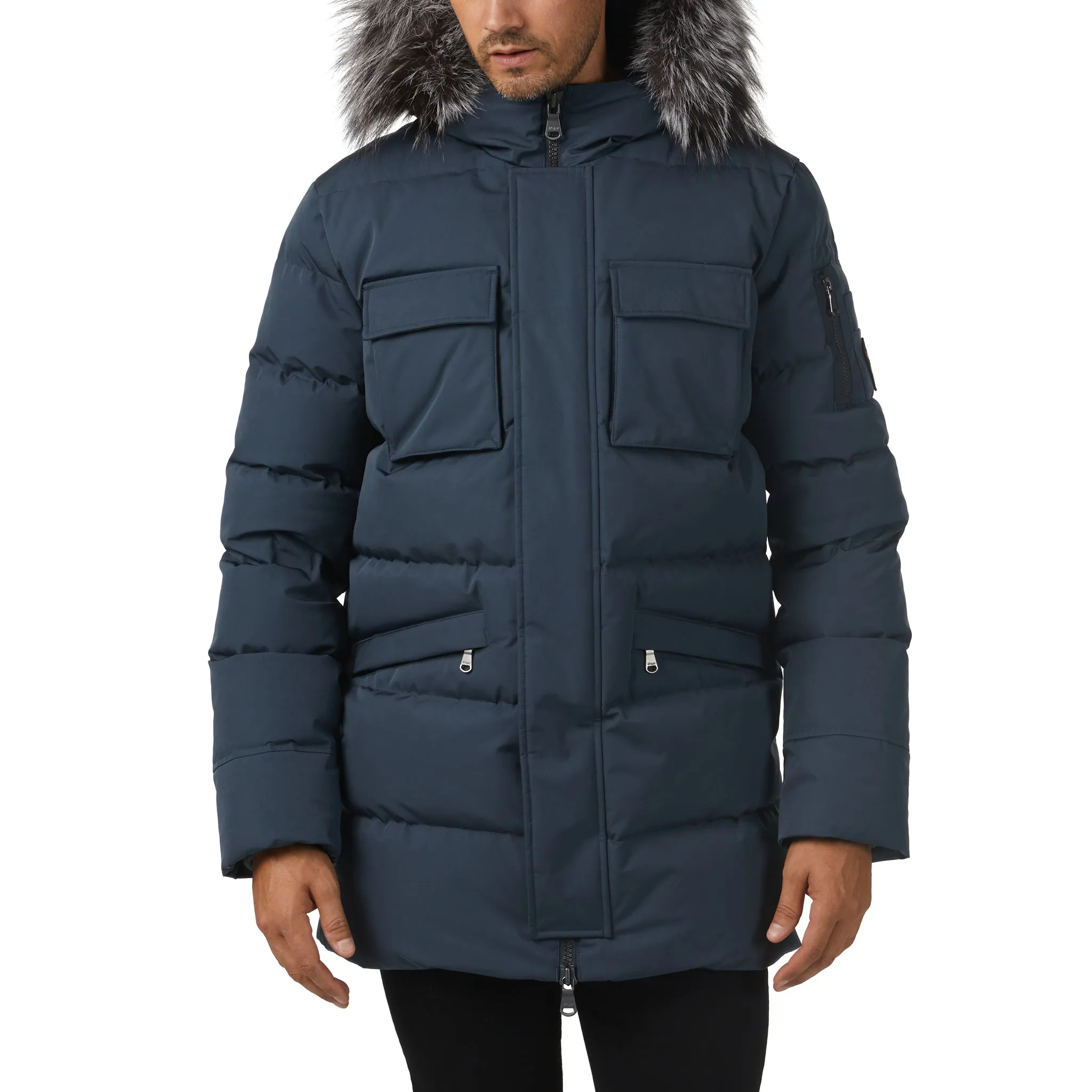 Pajar Men’s Hamilton Channel Quilted Fixed Hood Parka