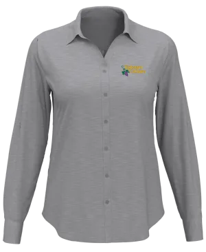 Perry Ellis Ladies Heathered Woven Shirt