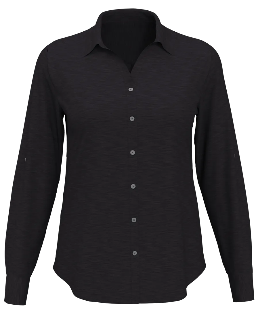Perry Ellis Ladies Heathered Woven Shirt