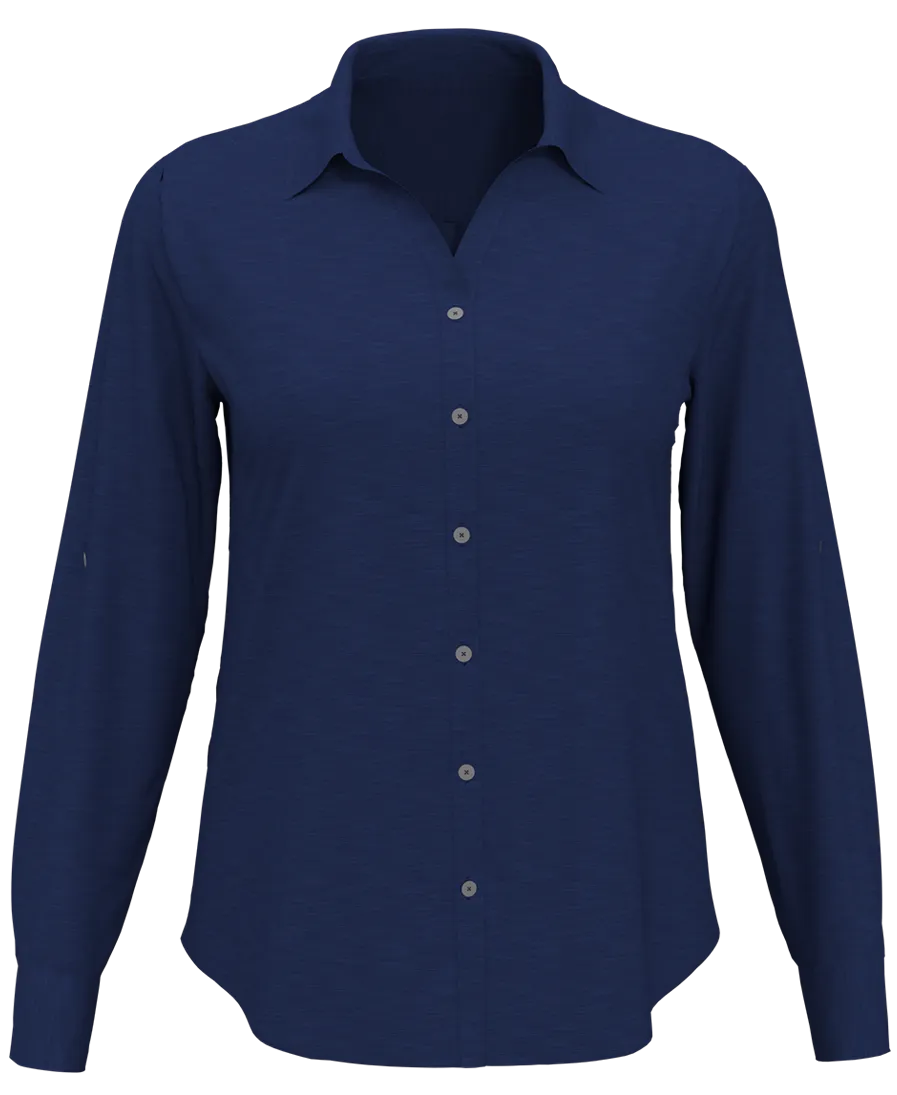 Perry Ellis Ladies Heathered Woven Shirt