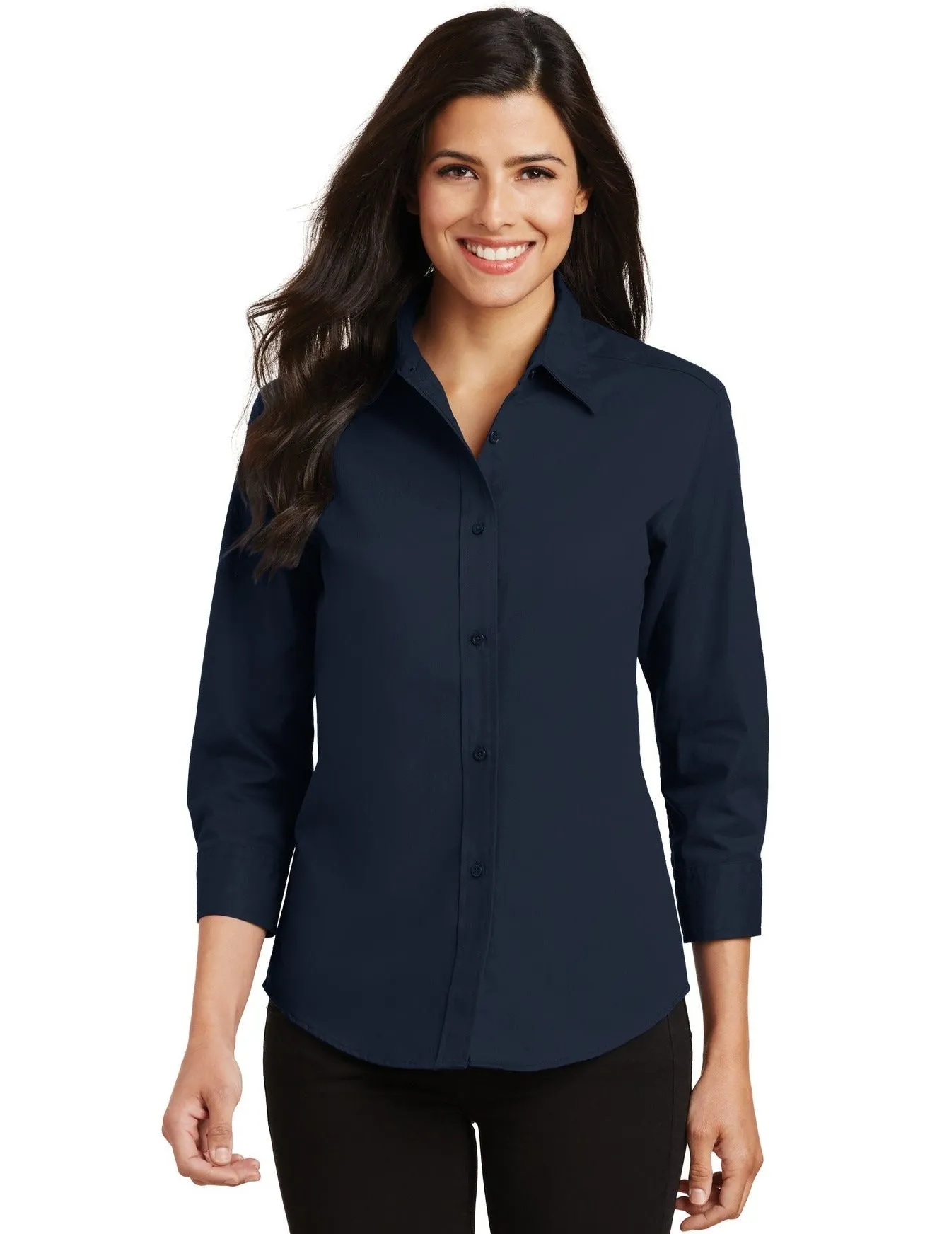 Port Authority Ladies 3/4-Sleeve Easy Care