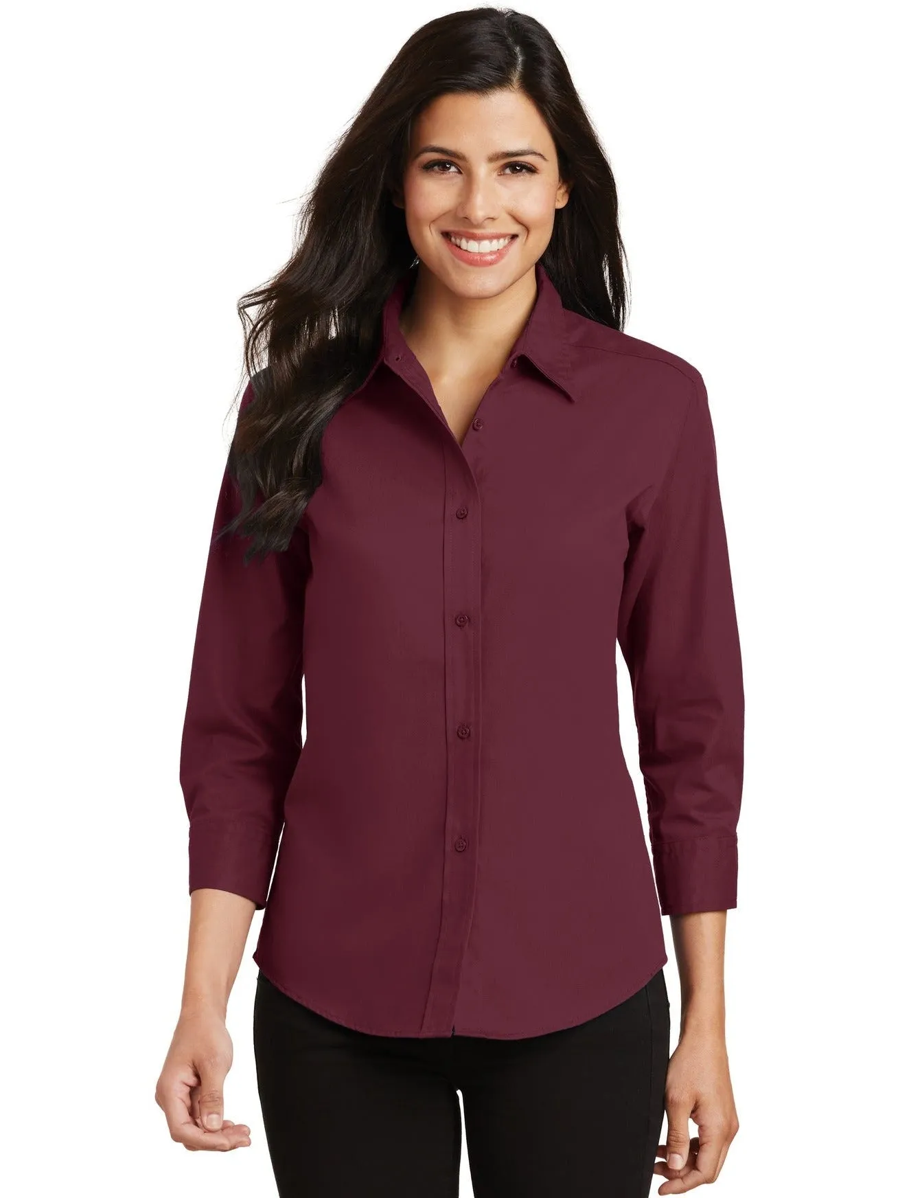 Port Authority Ladies 3/4-Sleeve Easy Care