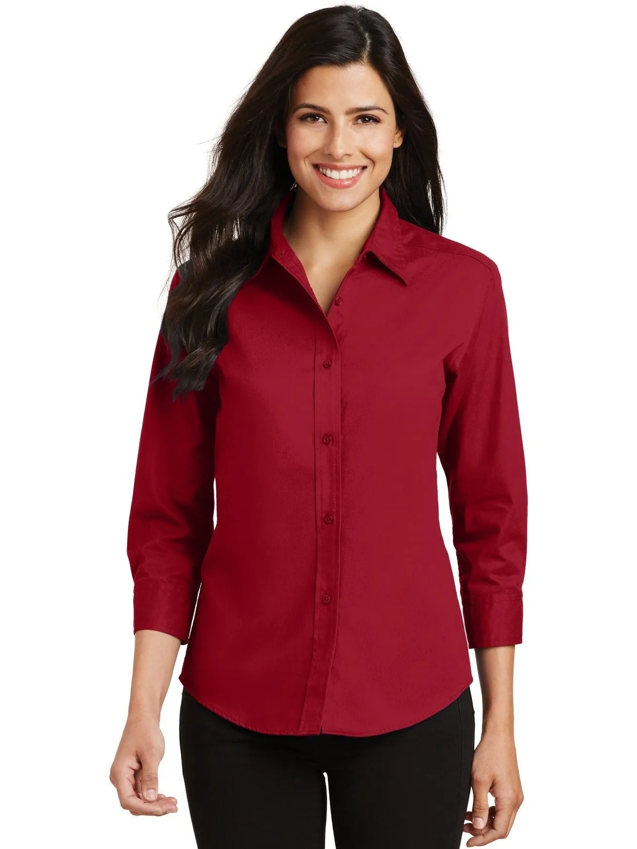 Port Authority Ladies 3/4-Sleeve Easy Care