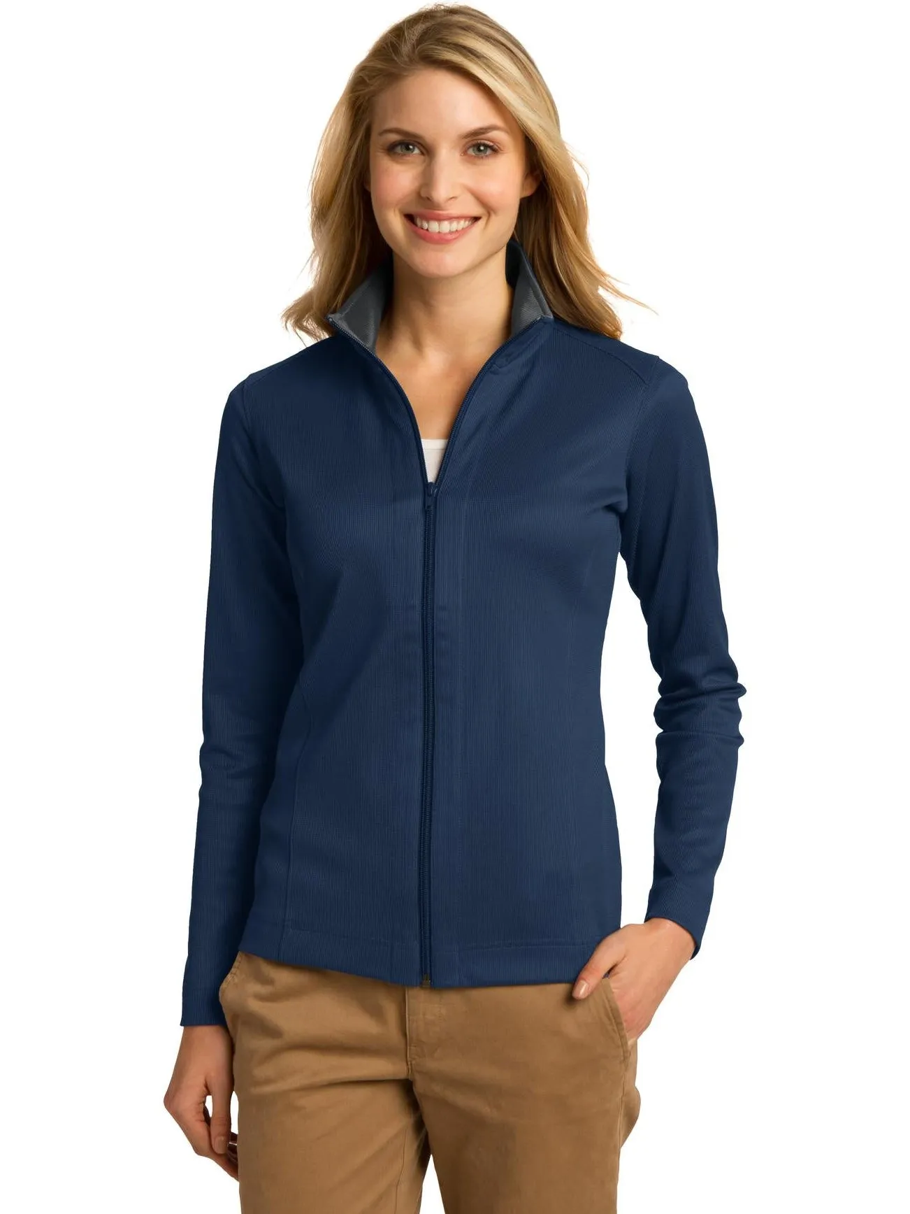 Port Authority Ladies Heavyweight Vertical Texture Full-Zip