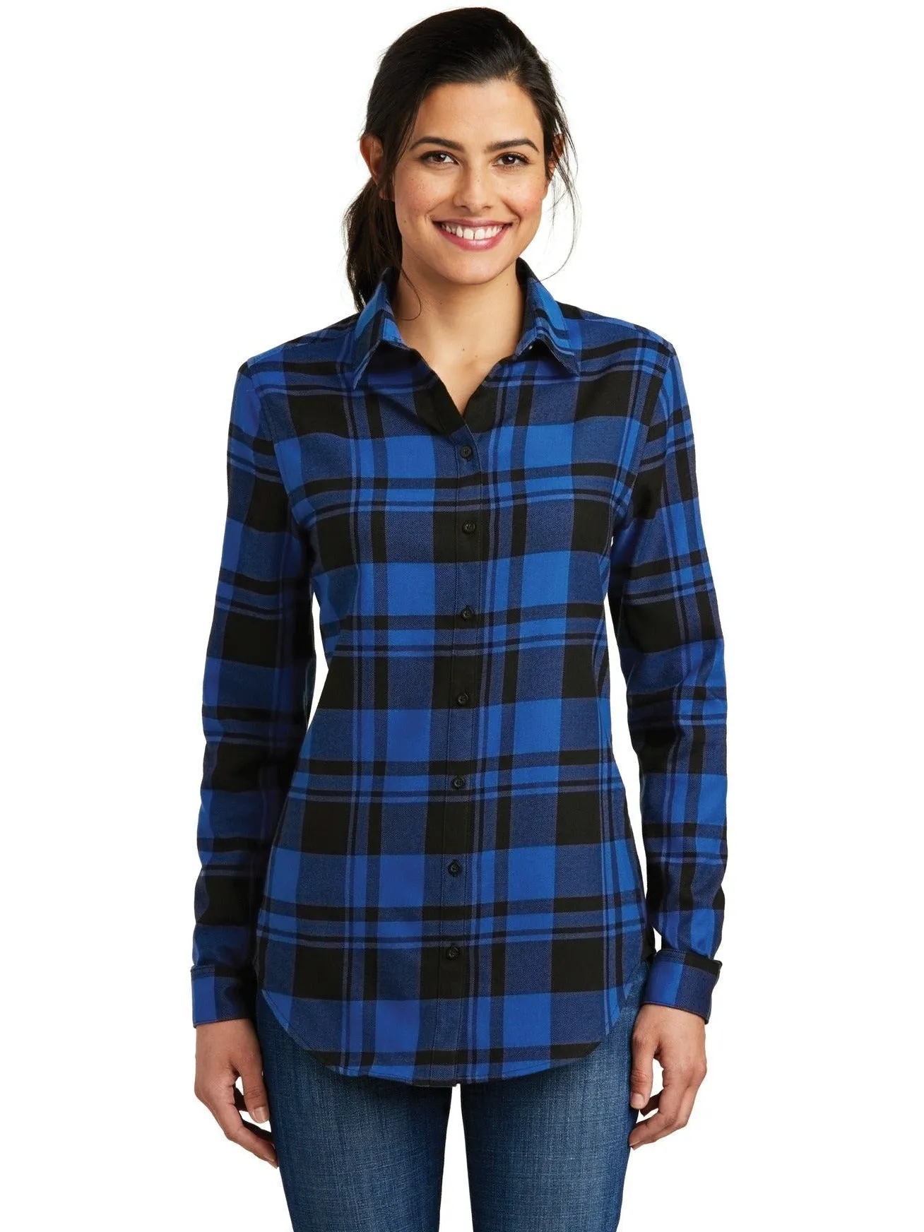 Port Authority Ladies Plaid Flannel Tunic