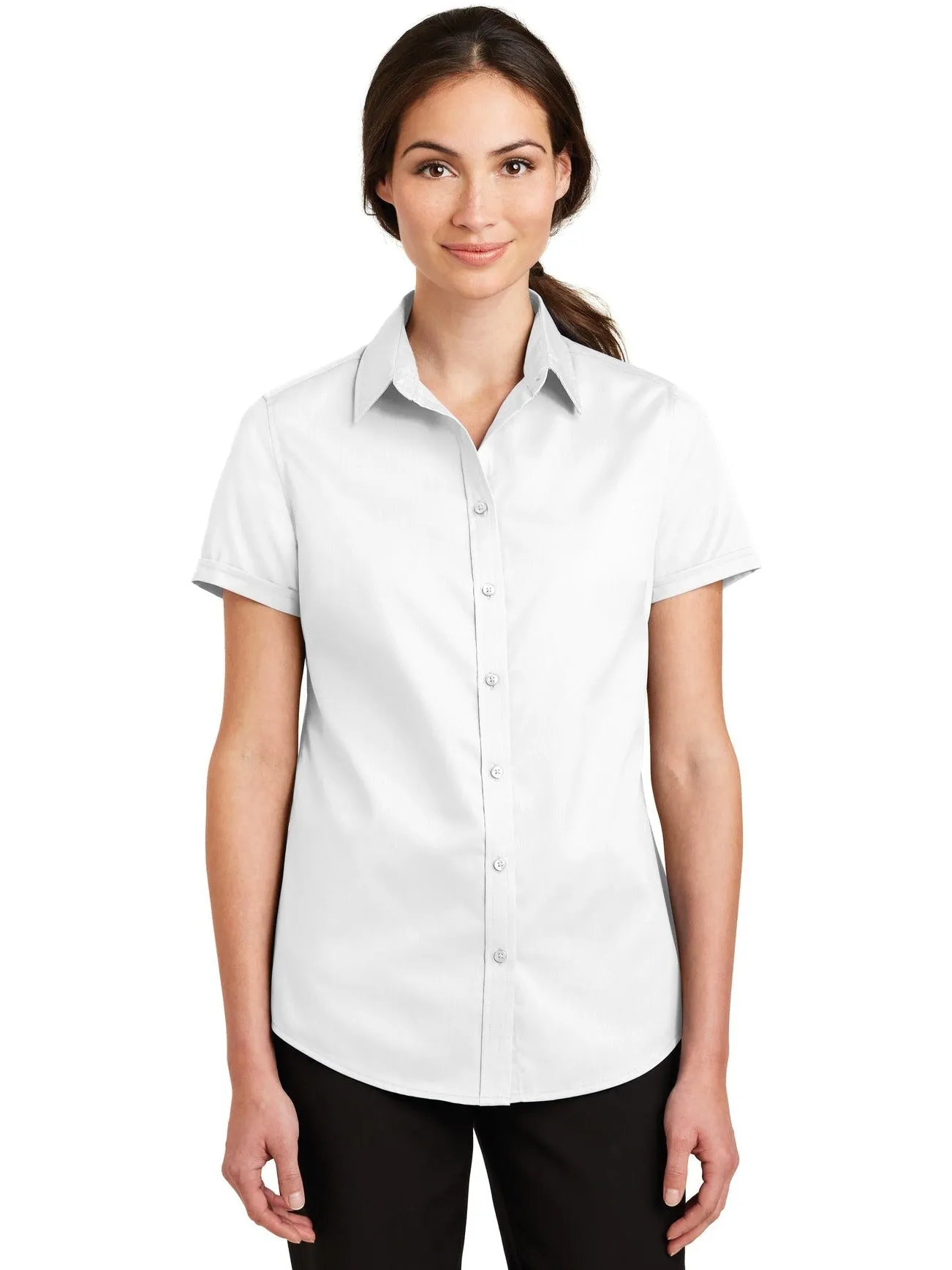 Port Authority Ladies Short Sleeve SuperProTwill Shirt