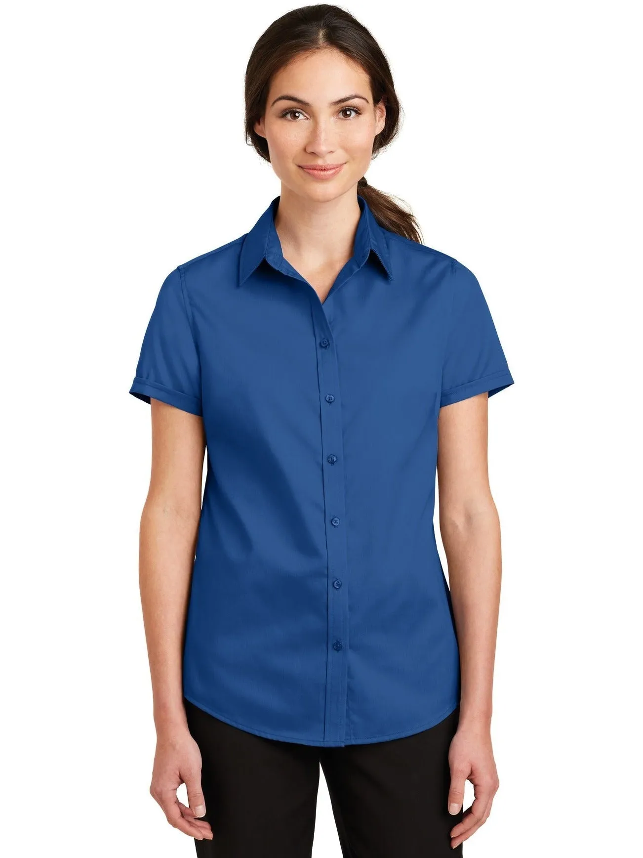 Port Authority Ladies Short Sleeve SuperProTwill Shirt