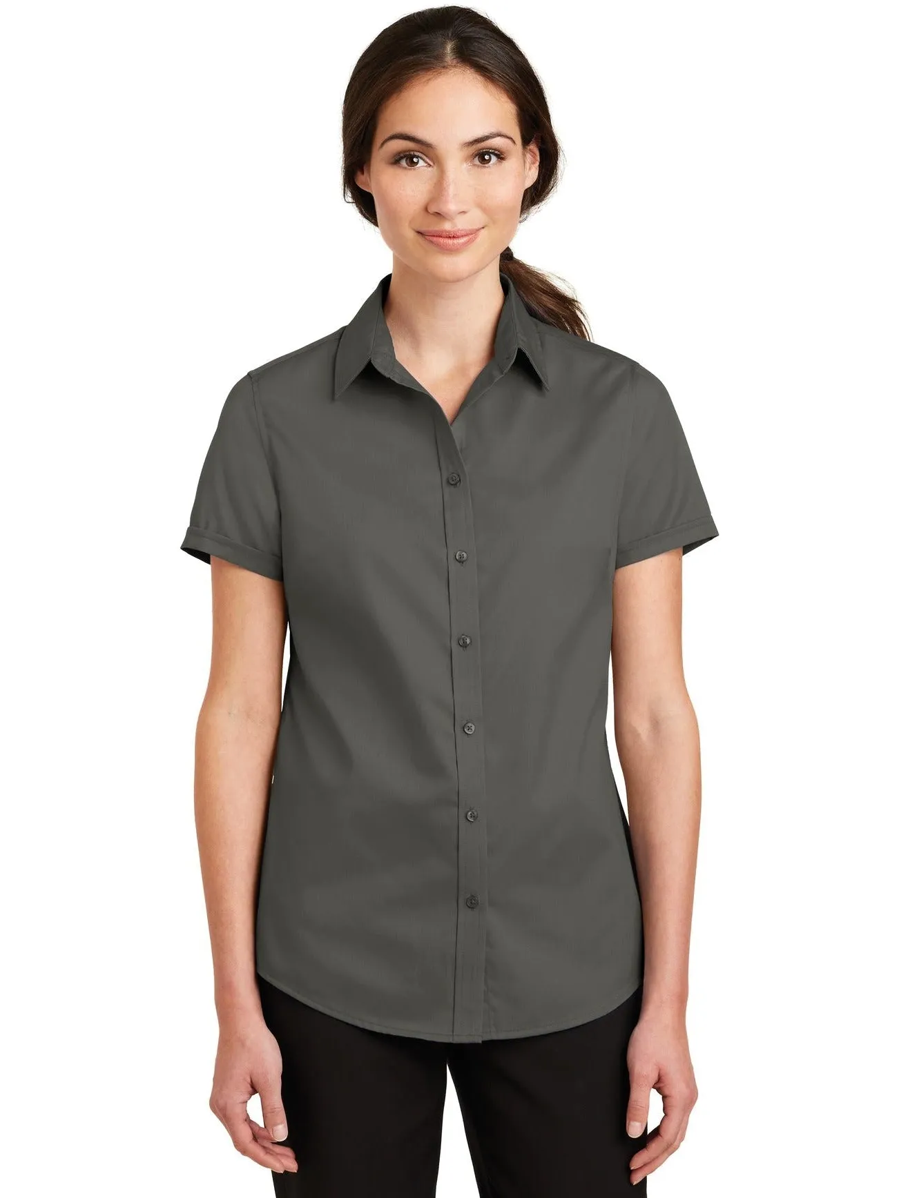 Port Authority Ladies Short Sleeve SuperProTwill Shirt