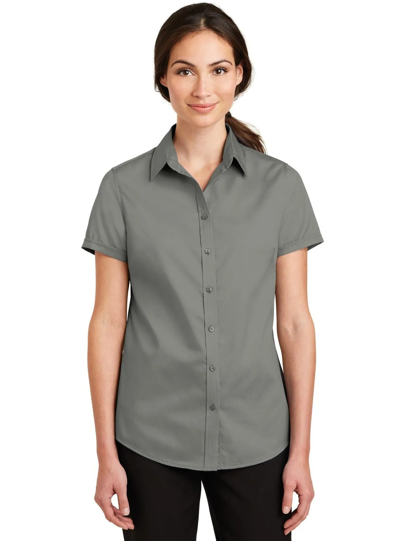 Port Authority Ladies Short Sleeve SuperProTwill Shirt