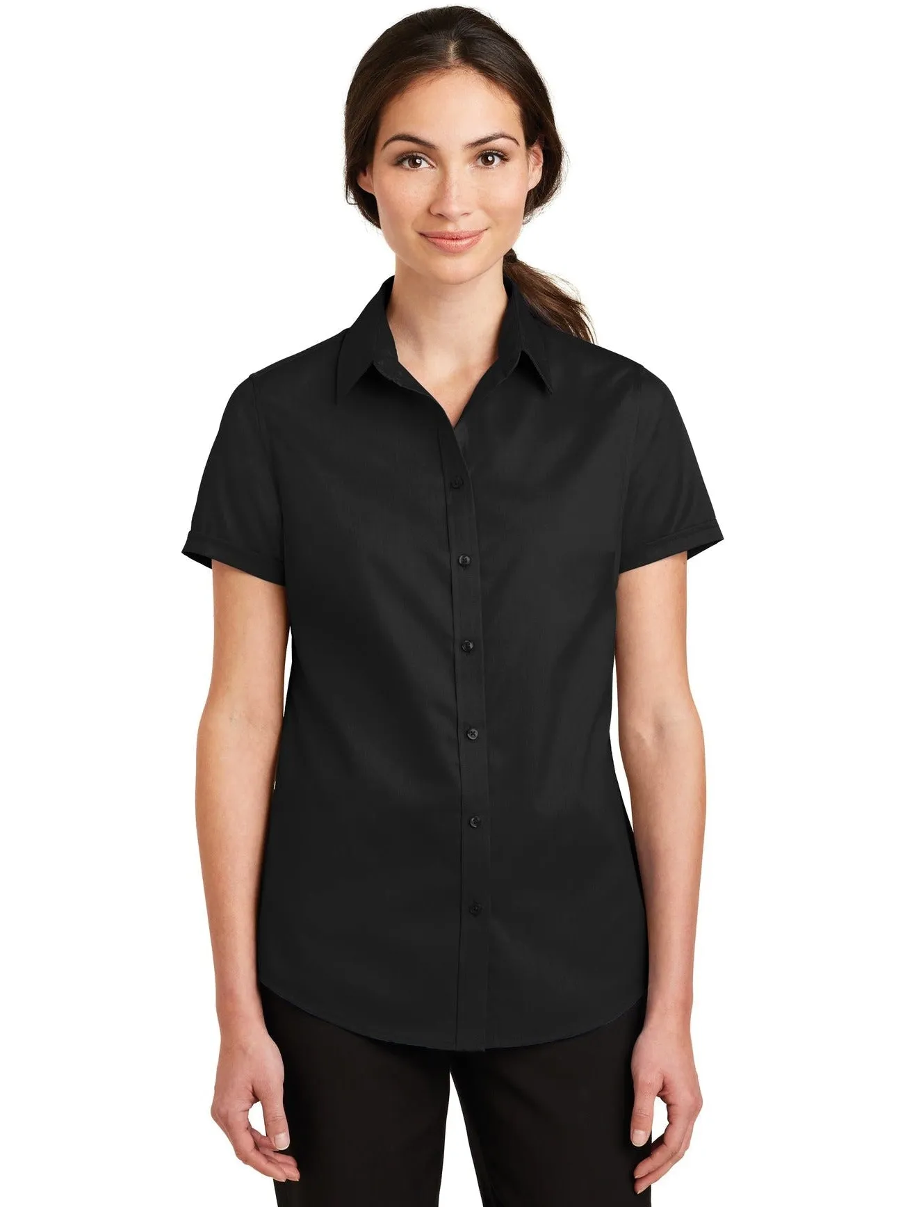Port Authority Ladies Short Sleeve SuperProTwill Shirt