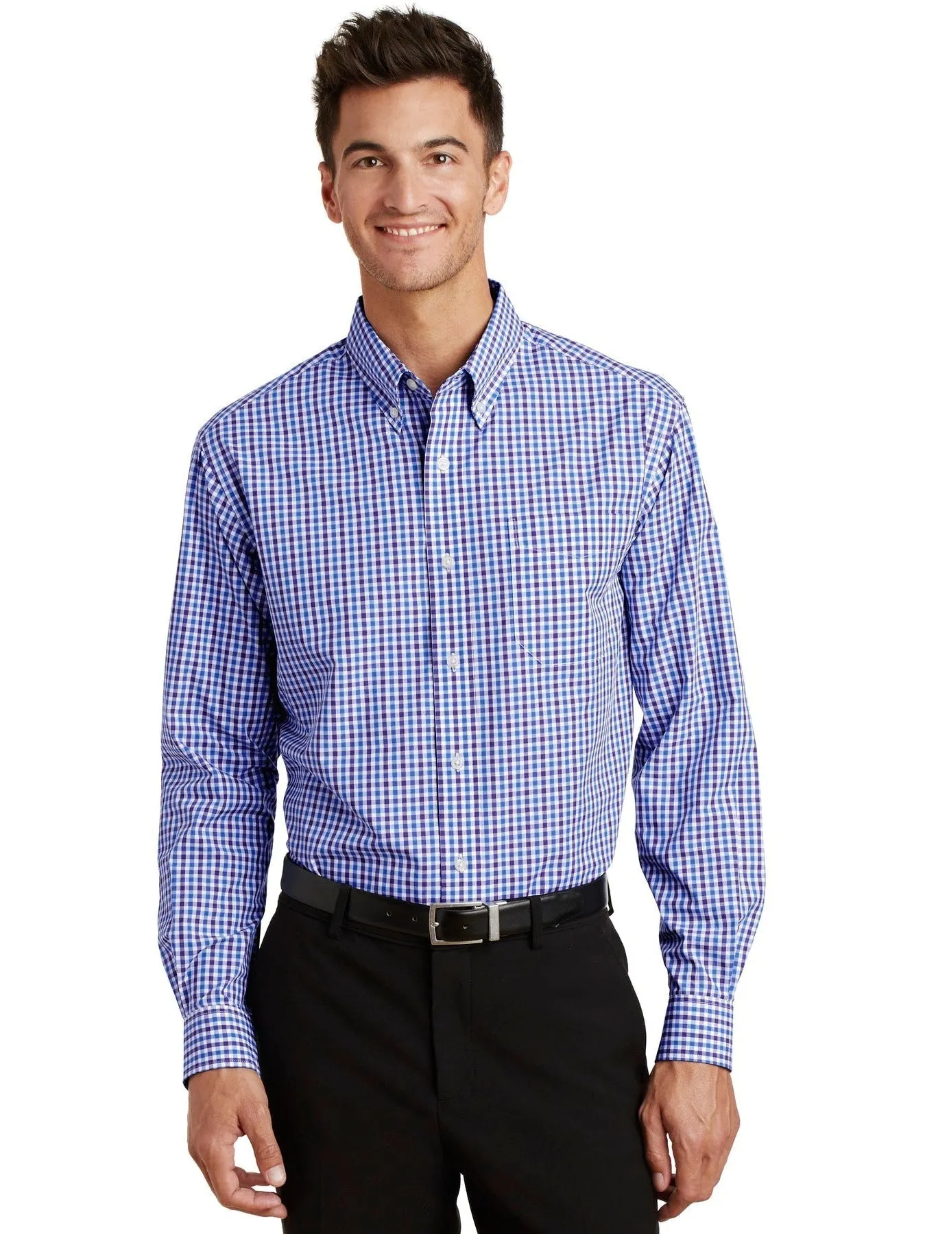 Port Authority Long Sleeve Gingham Easy Care Shirt