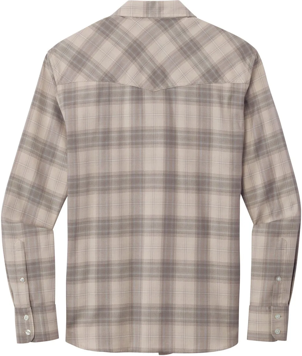 Port AuthorityLong Sleeve Ombre Plaid Shirt