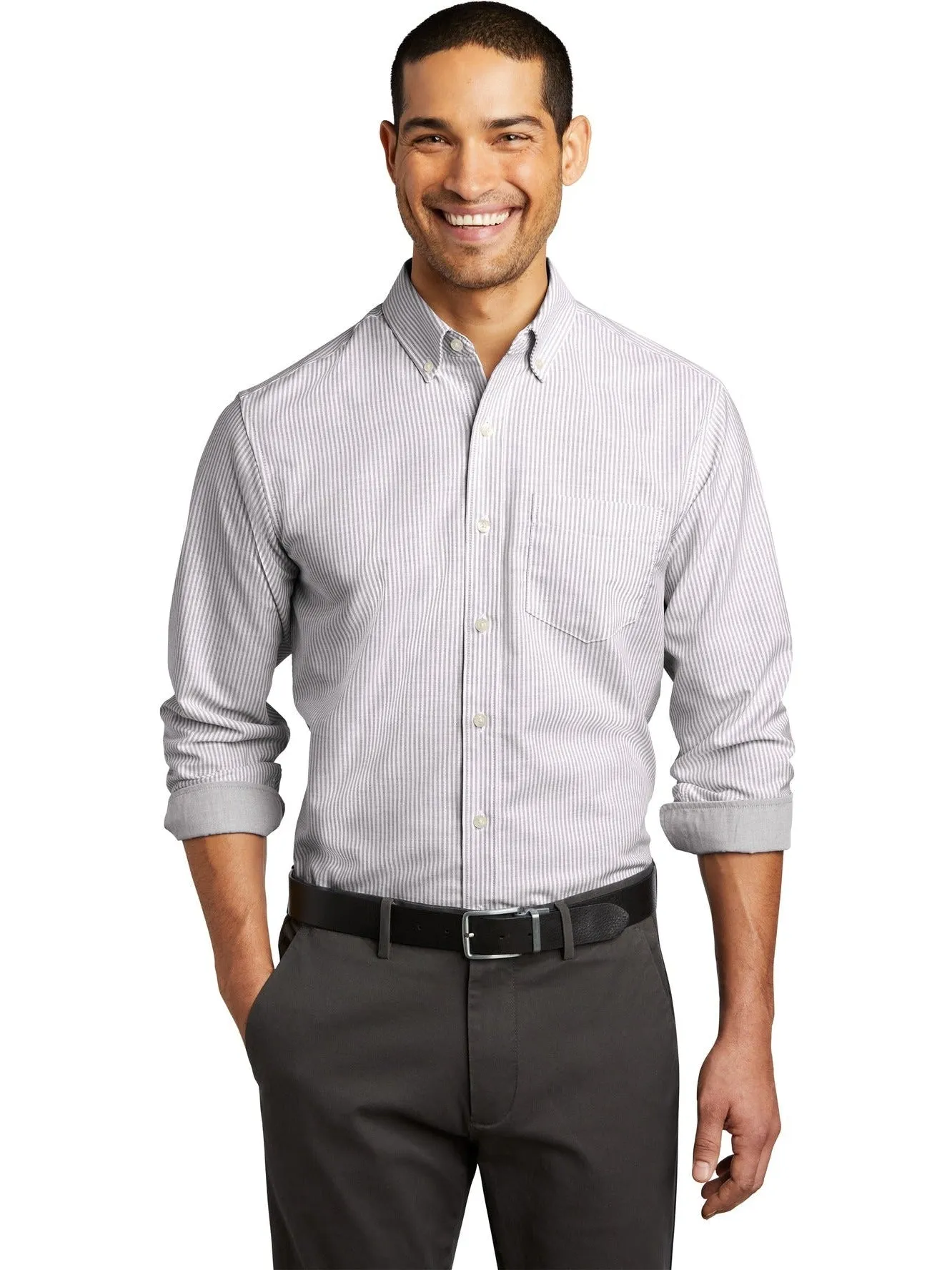 Port AuthoritySuperProOxford Stripe Shirt