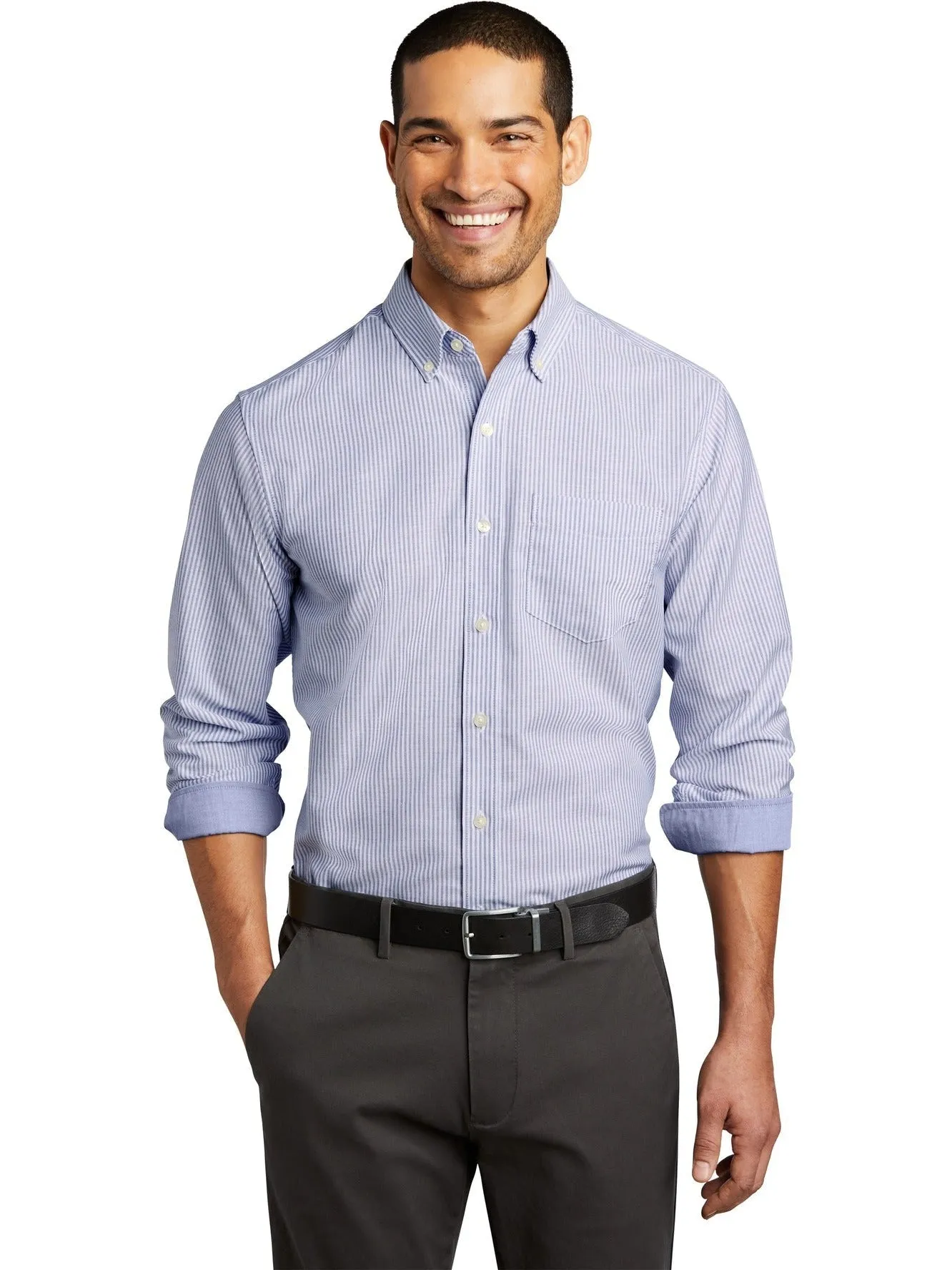 Port AuthoritySuperProOxford Stripe Shirt