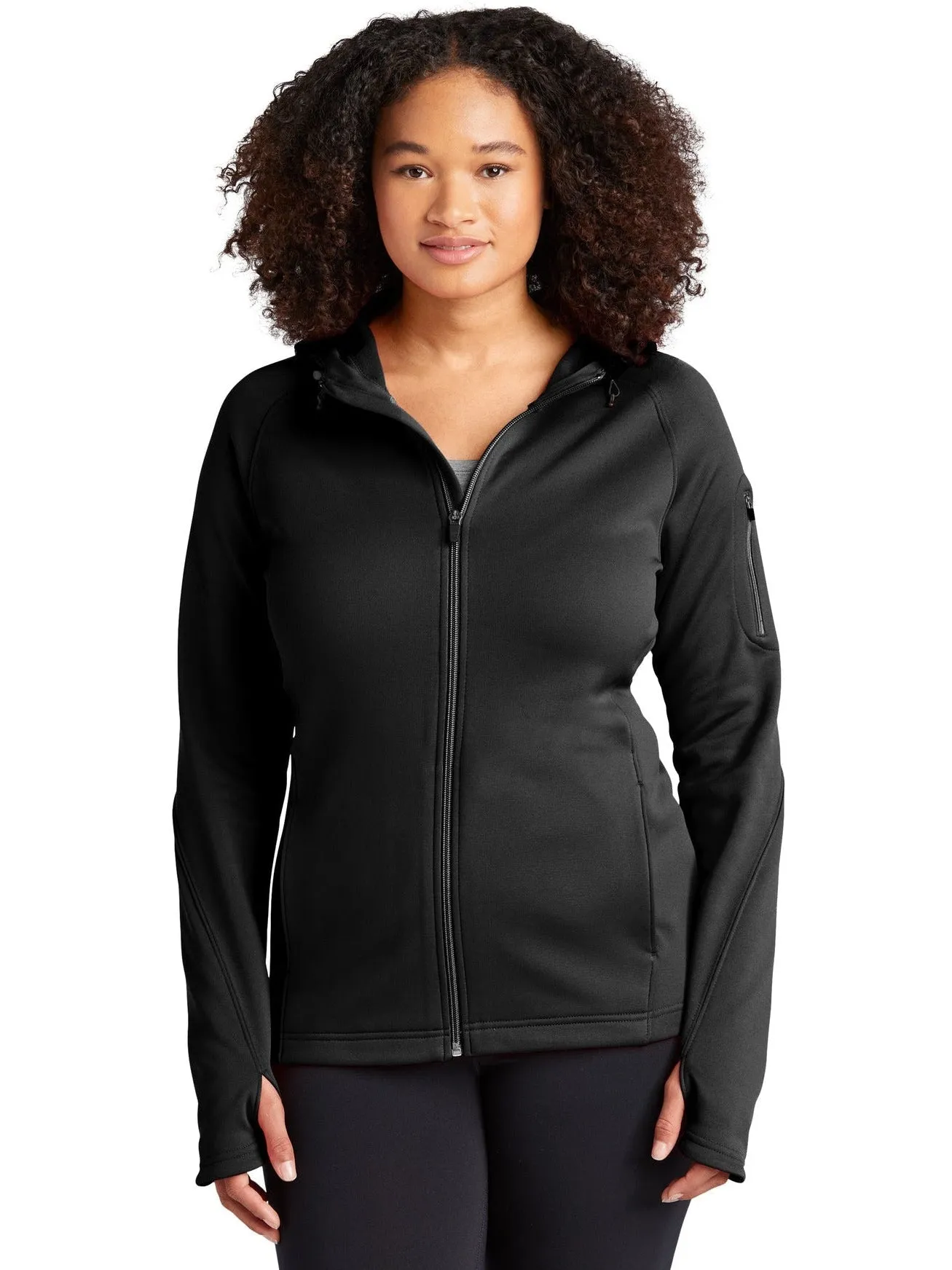 Sport-Tek Ladies Tech Fleece Full-Zip Hooded