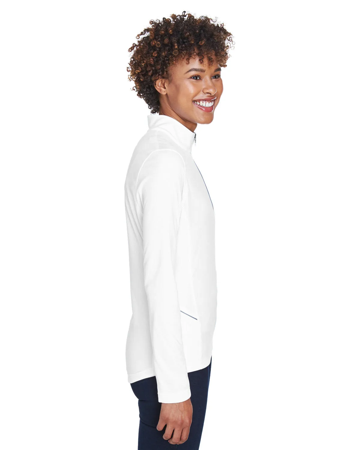 UltraClub Ladies Cool & Dry Sport Quarter-Zip Pullover