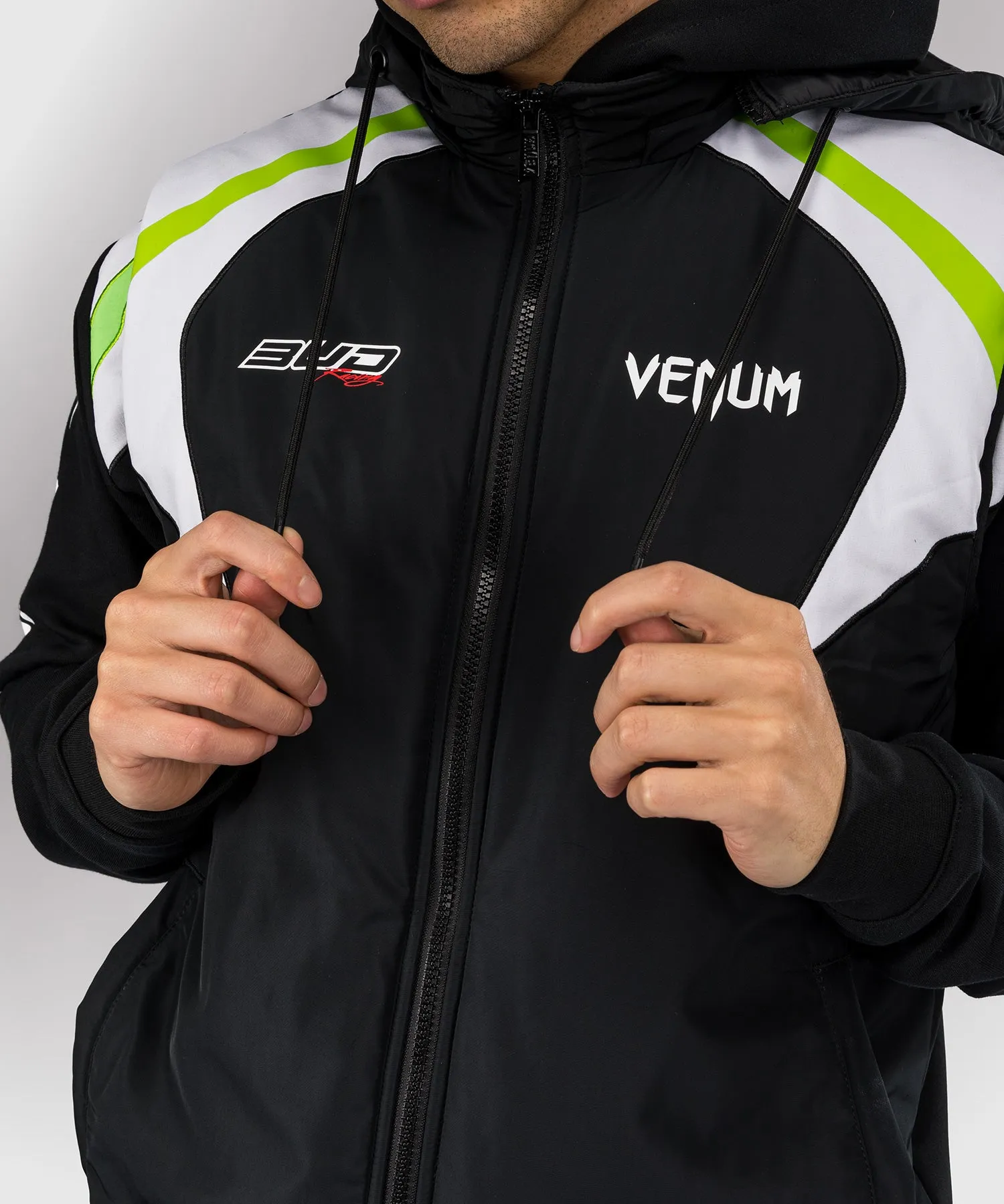 Venum x Bud Racing Down Jacket - Black/White/Lime Green