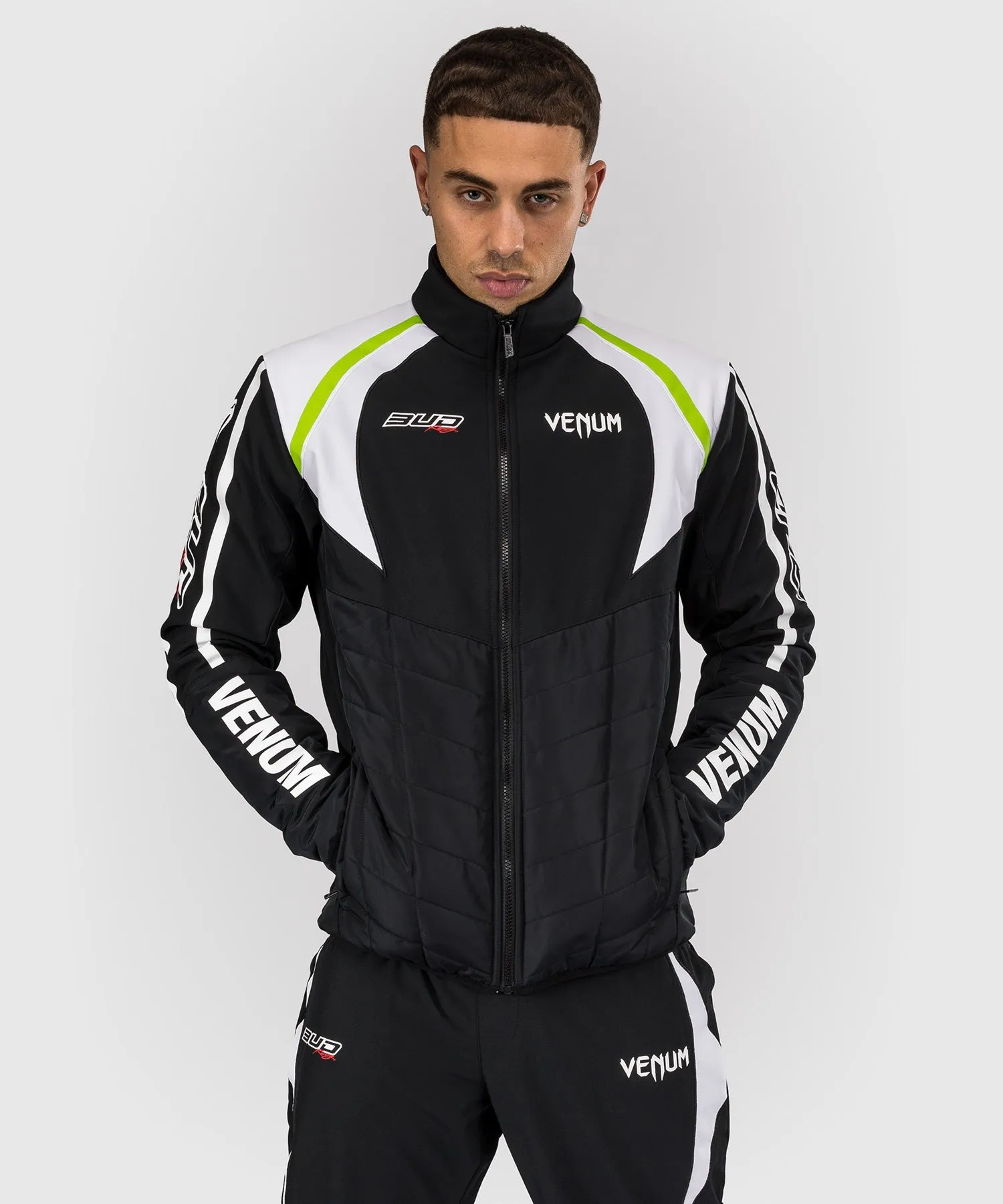 Venum x Bud Racing Men’s Jacket - Black/White/Lime Green