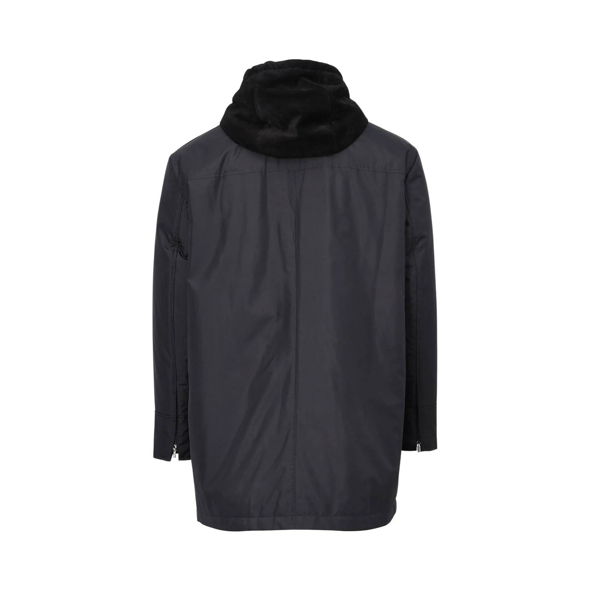 Zilli Men's Black Lightweight Hooded Jacket